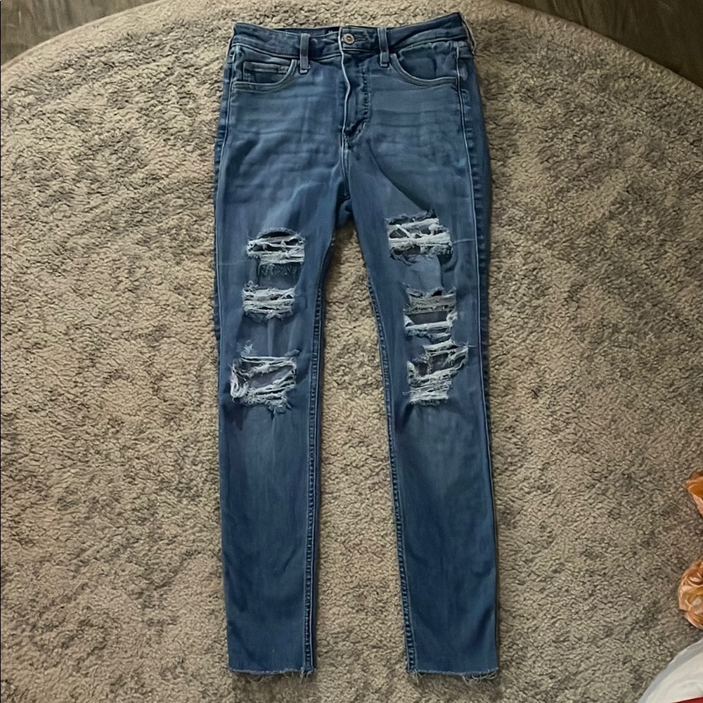 Hollister Distressed Blue Jeans